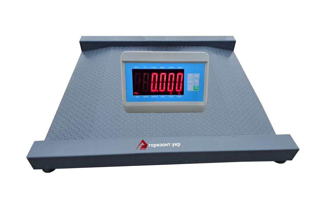 Платформні ваги 600 кг (960х1000 мм) від Горизонт, наїзні низькопрофільні, з вбудованими пандусами
