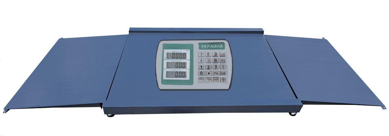 Платформні ваги 500 кг (1250х1500 мм) від Горизонт, наїзні низькопрофільні, з розбірними пандусами